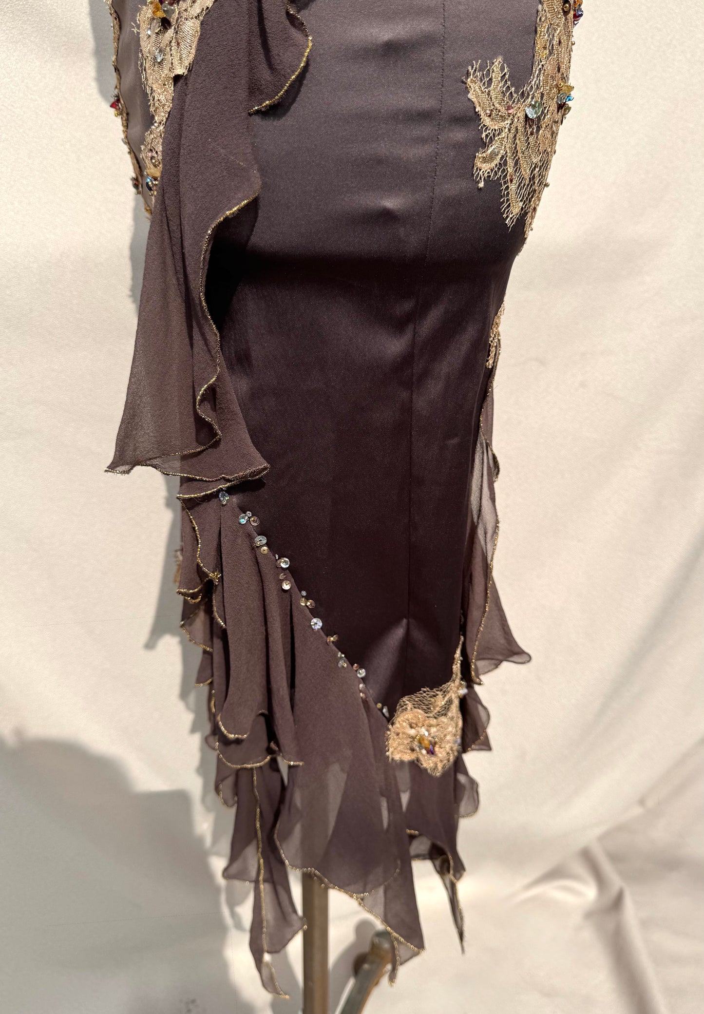 Y2K Deadstock Mandalay Midi fairy hem Dress – Size 2