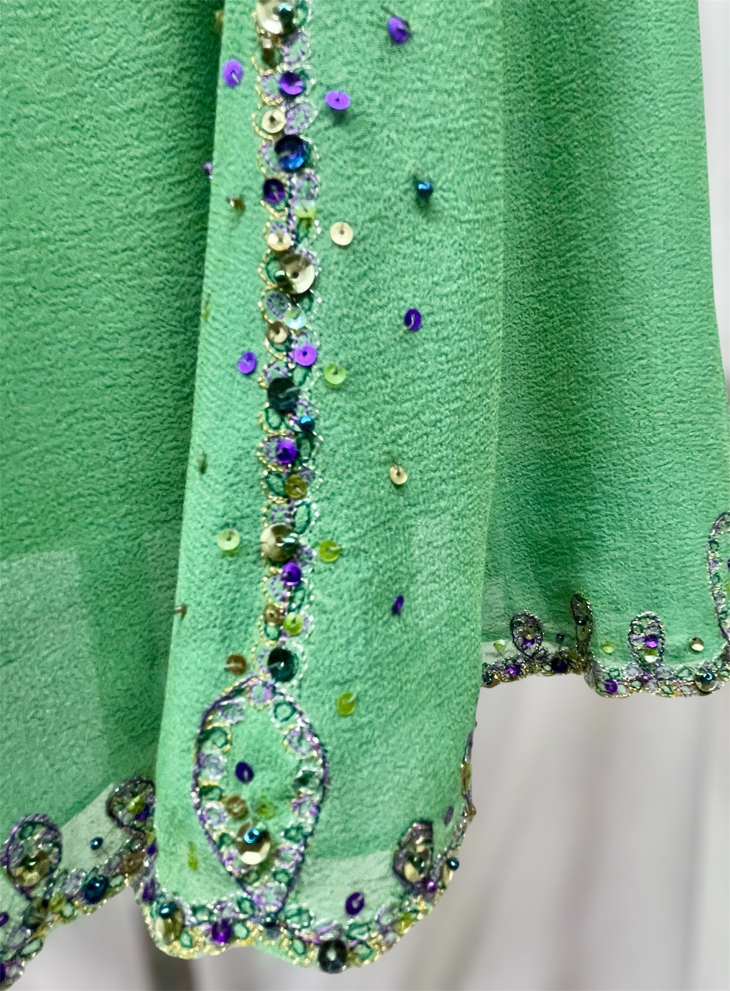 Deadstock Y2K Mandalay green Sharon Midi Dress – Size 10