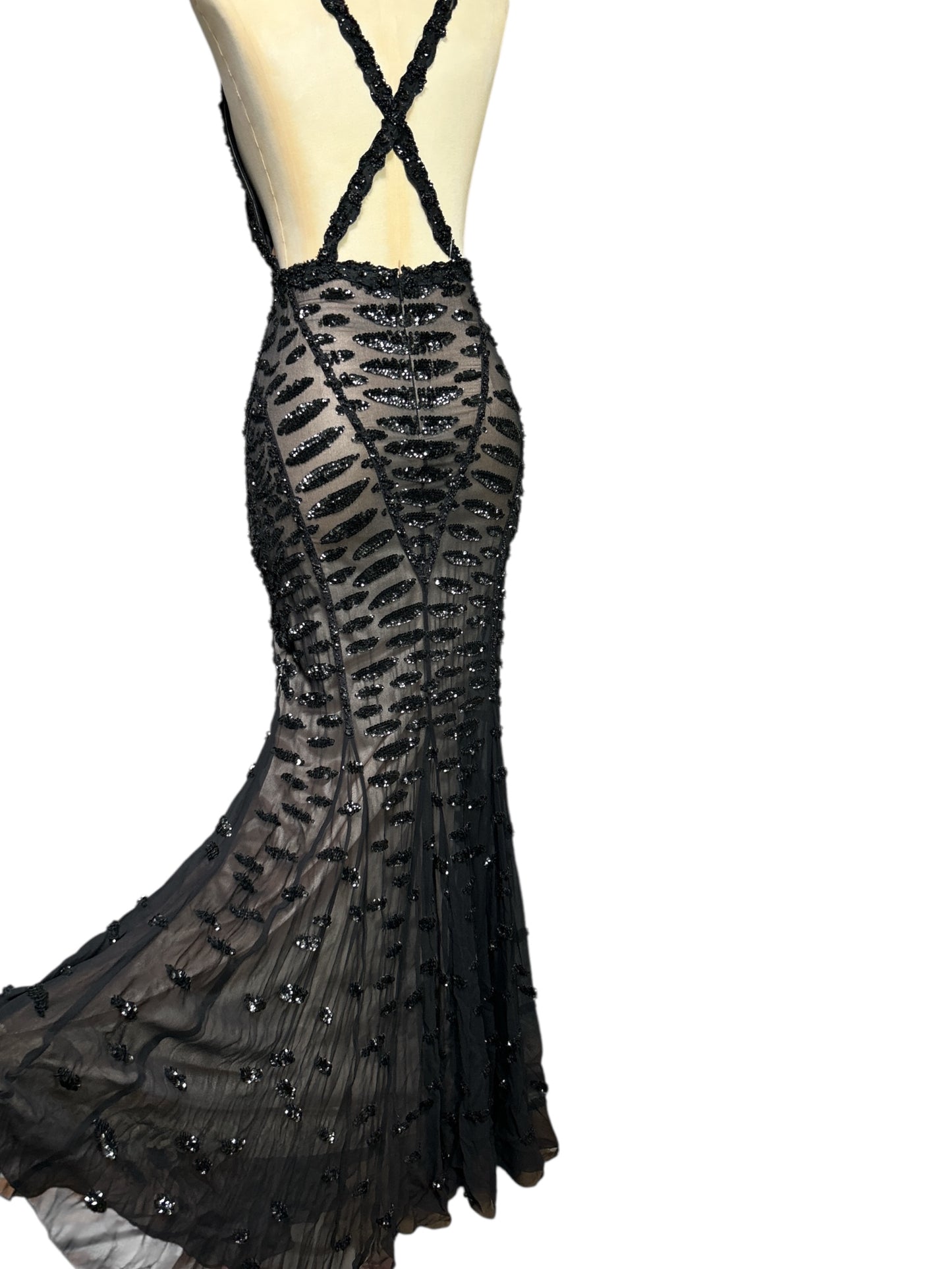 Deadstock Mandalay Silk Gown — Black | Size 6