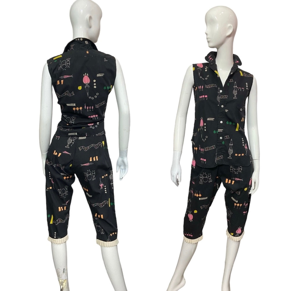 50’s Summer Tops & Pedal Pushers 3 pc Set “Apothecary Shop” Created by Jean Allen of Associated American Artists