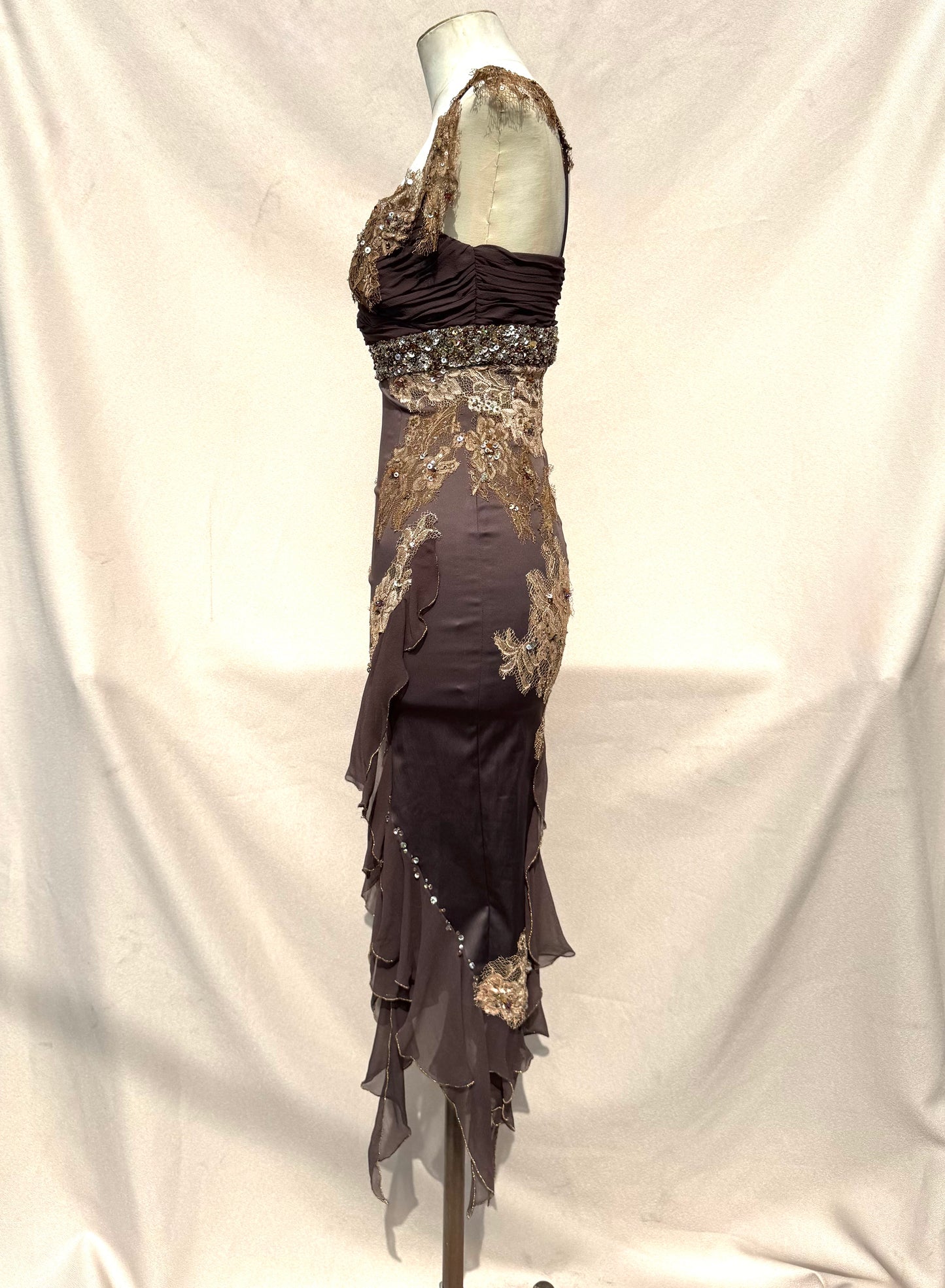 Y2K Deadstock Mandalay Midi fairy hem Dress – Size 2