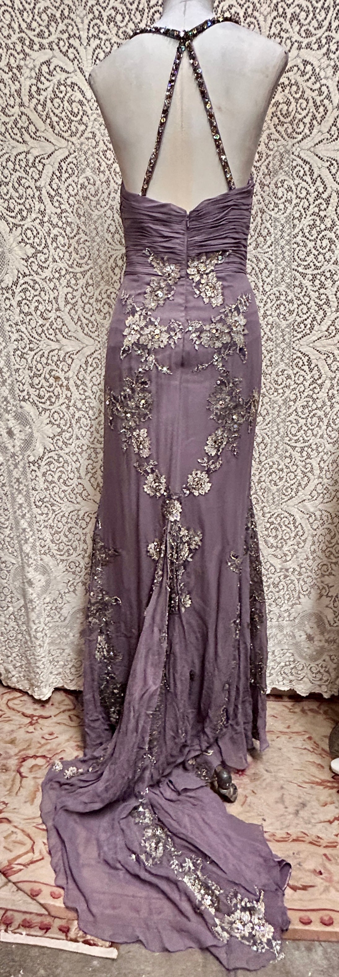 Y2K Deadstock Mandalay Silk Gown – Size 10
