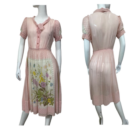 1940s/50s summer dress waist 28