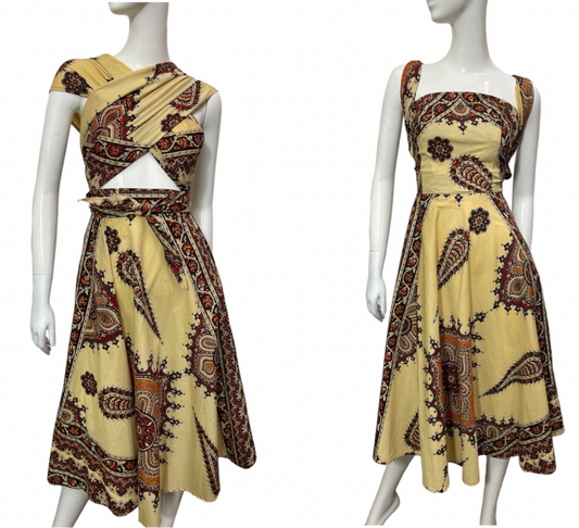 1950s 7 way dress. RARE! w 26”