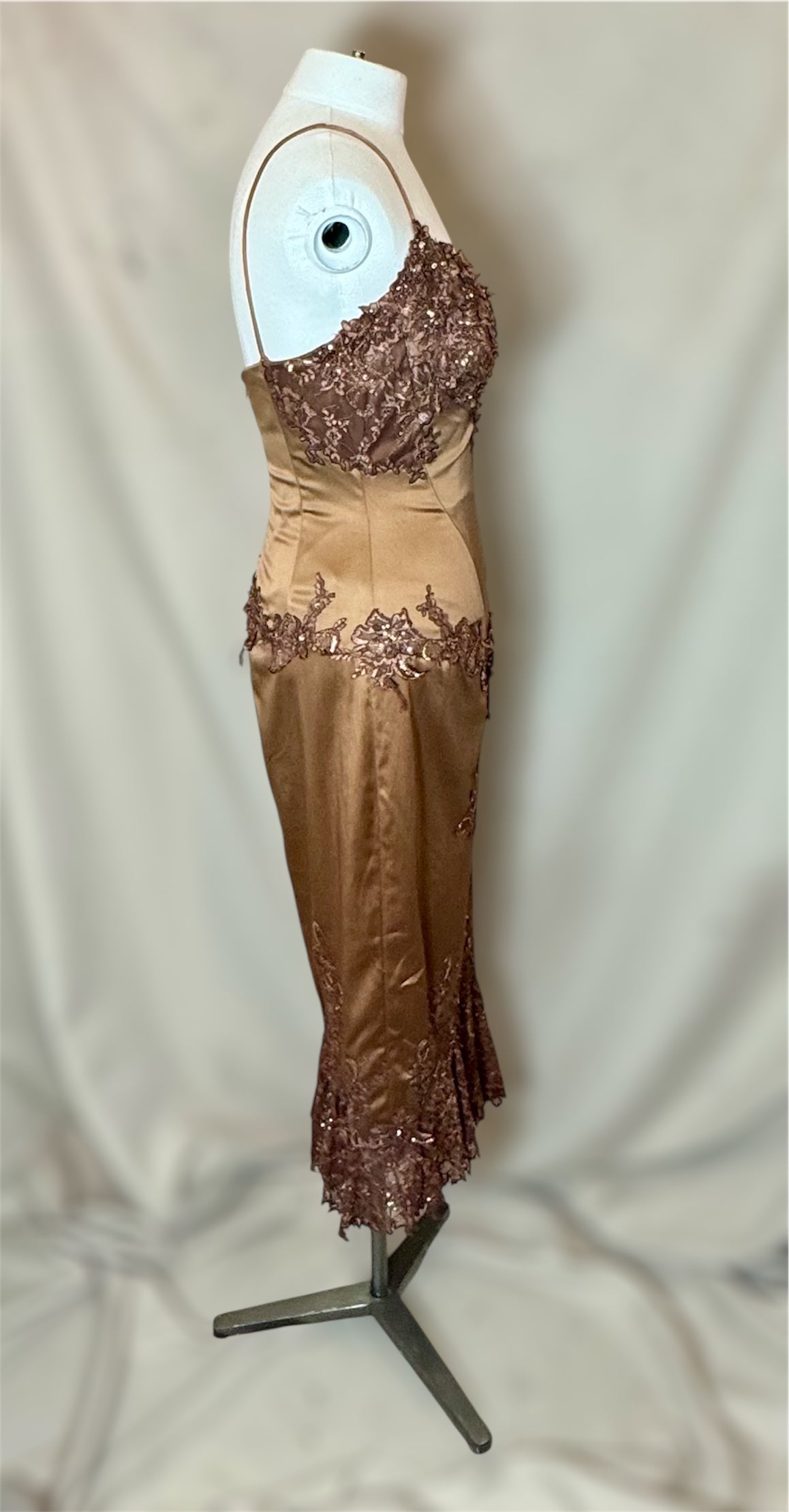 Y2K Deadstock Mandalay Bronze  Dress, Size 6