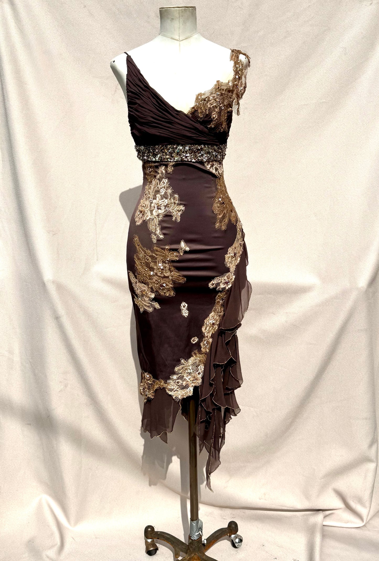 Y2K Deadstock Mandalay Midi fairy hem Dress – Size 2