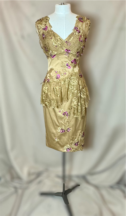 Y2K Deadstock Vintage Mandalay Midi Dress size 6