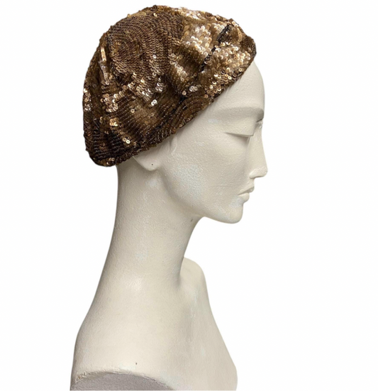 20’s French Gold Sequined Tam