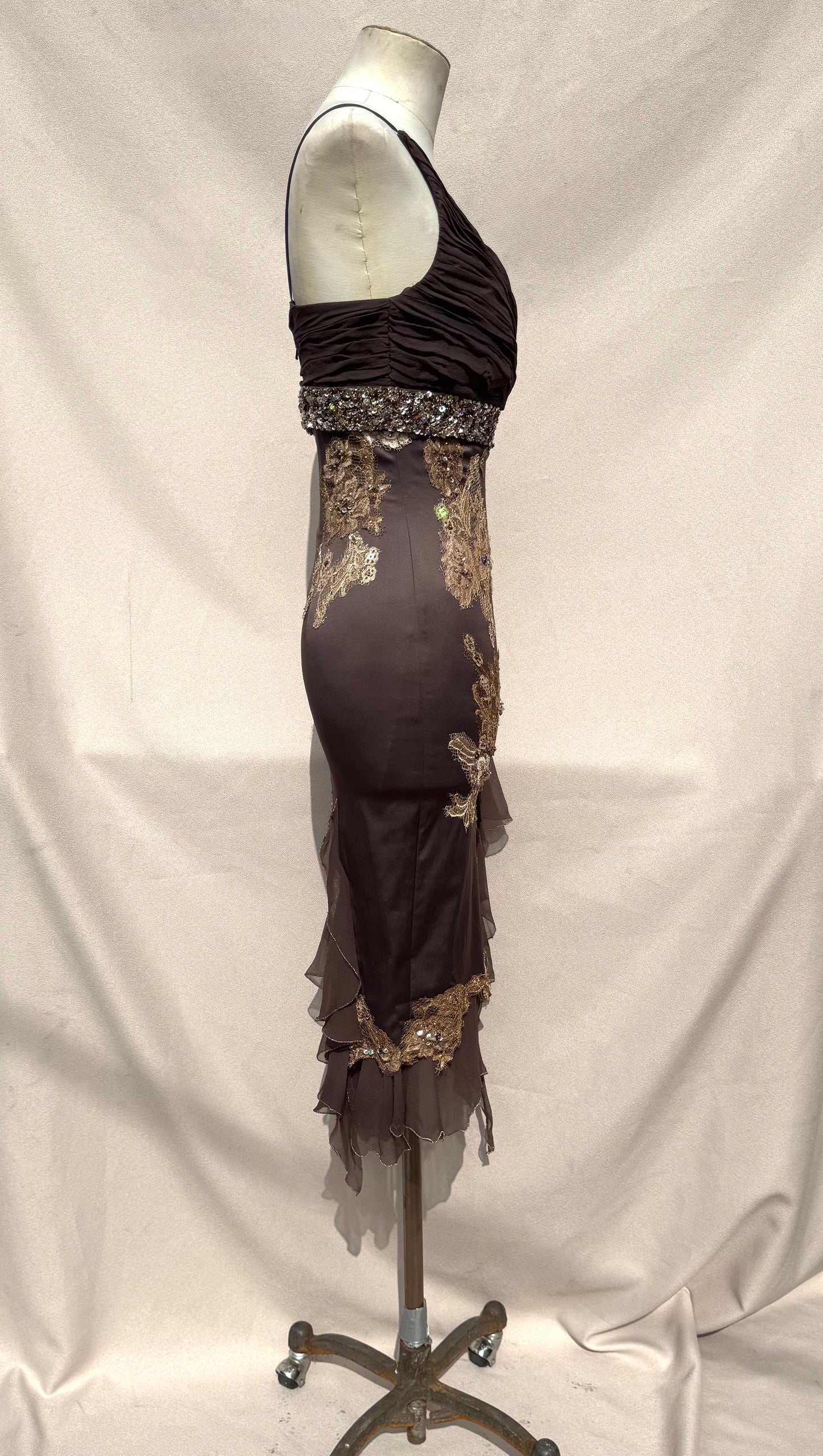 Y2K Deadstock Mandalay Midi fairy hem Dress – Size 2