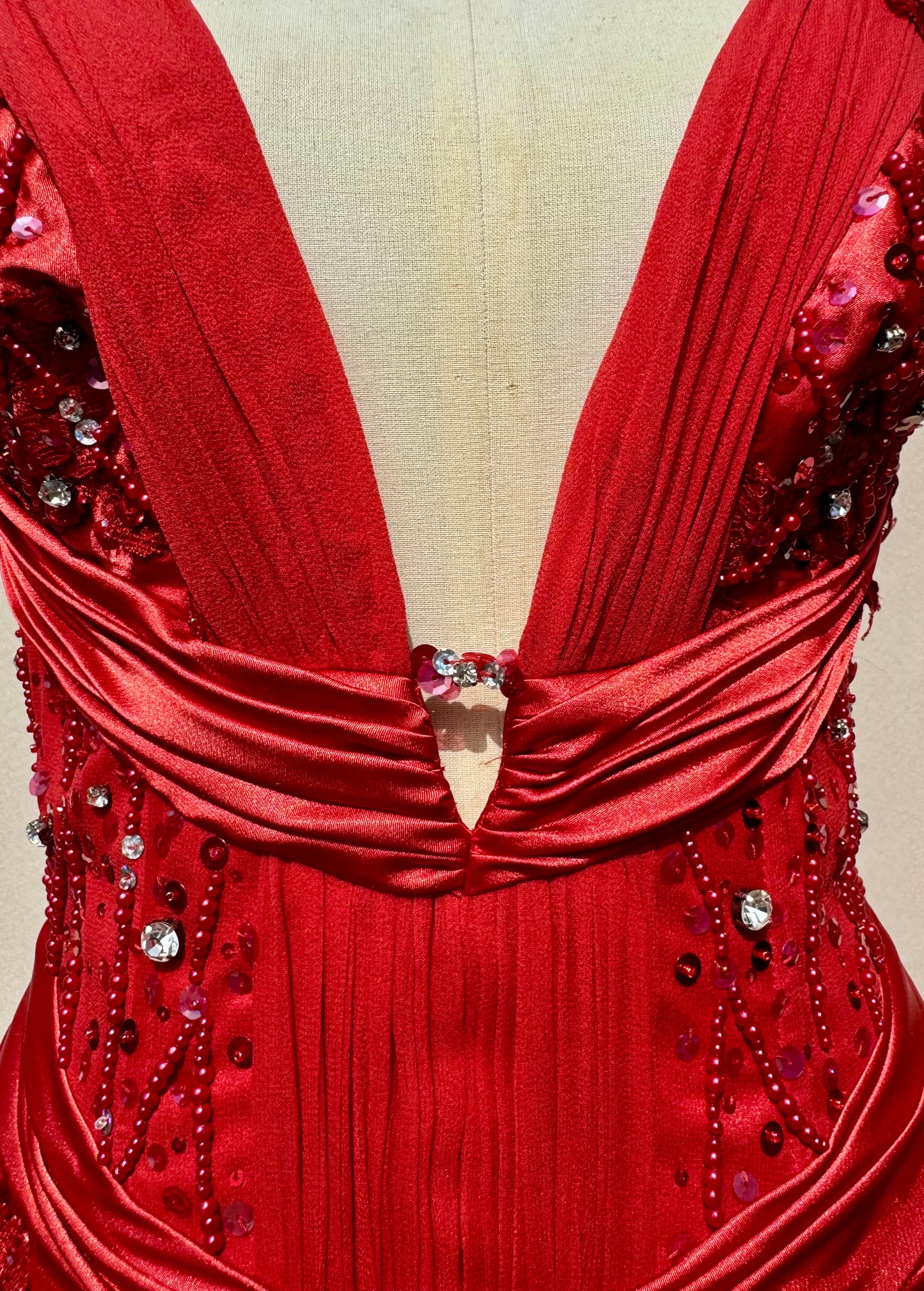 Y2K Mandalay Deadstock red Mini Dress – Size 10