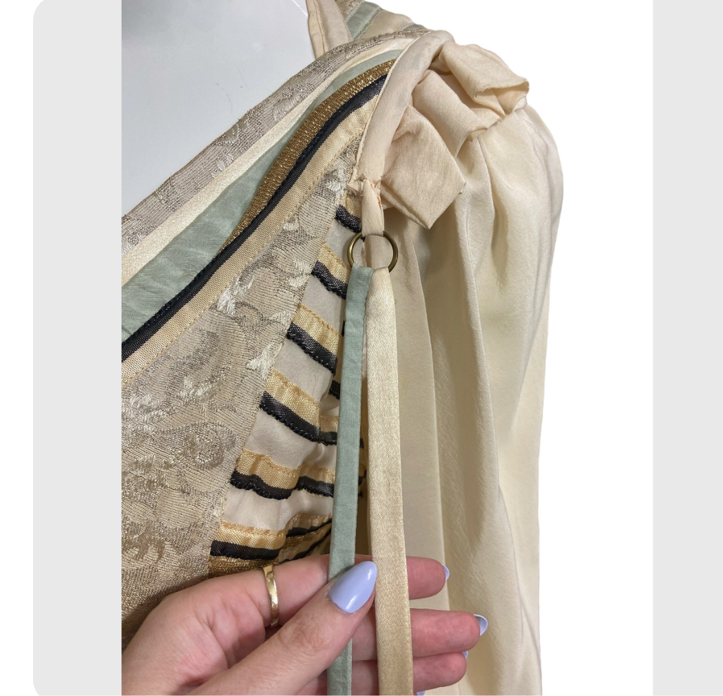 70’s Galiane for Saks Silk Blouse with Renaissance Inspired Details