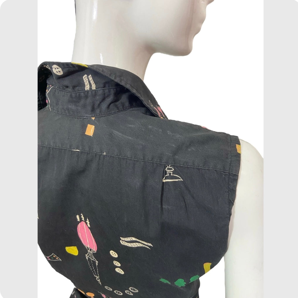 50’s Summer Tops & Pedal Pushers 3 pc Set “Apothecary Shop” Created by Jean Allen of Associated American Artists