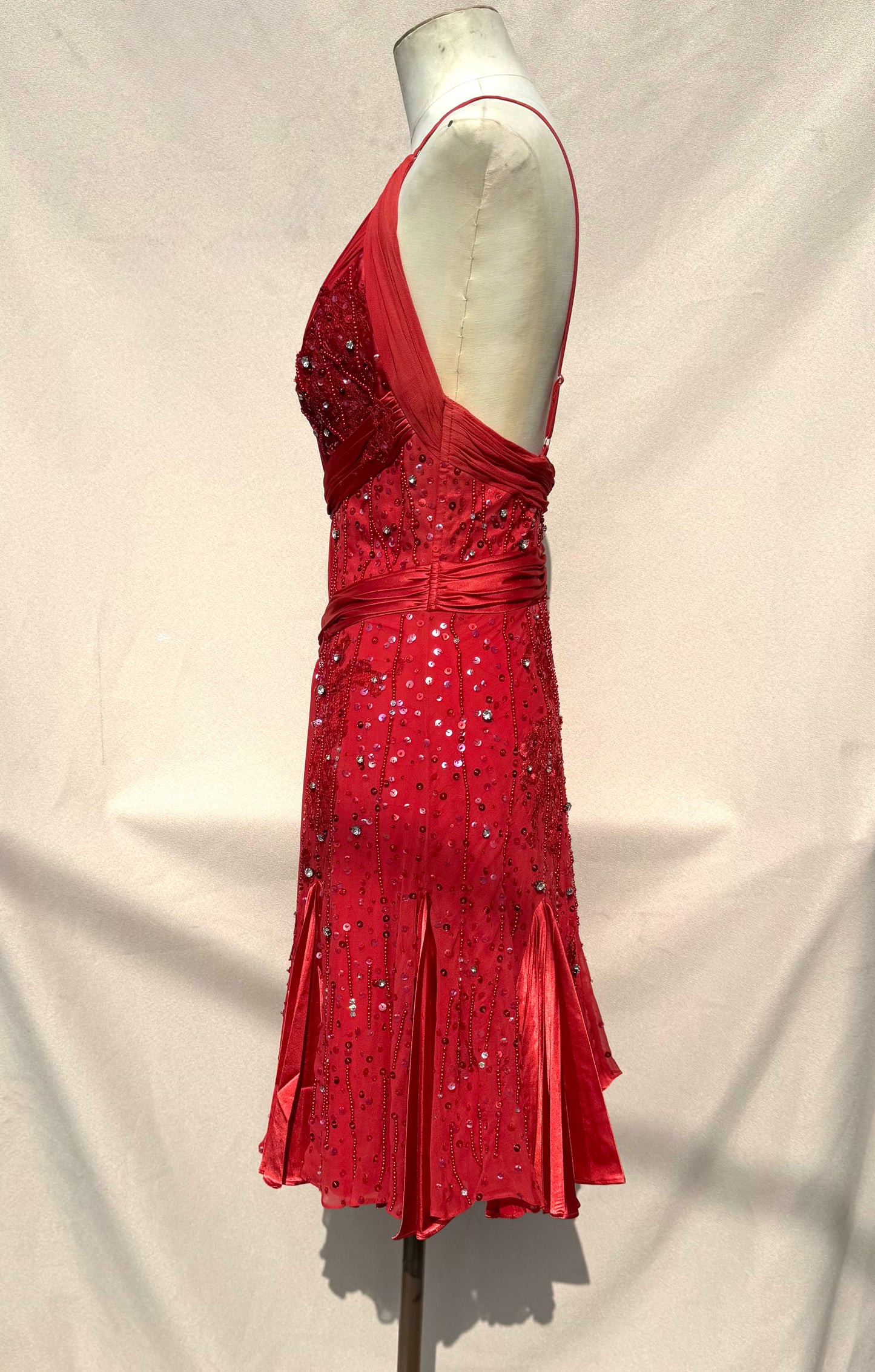 Y2K Mandalay Deadstock red Mini Dress – Size 10