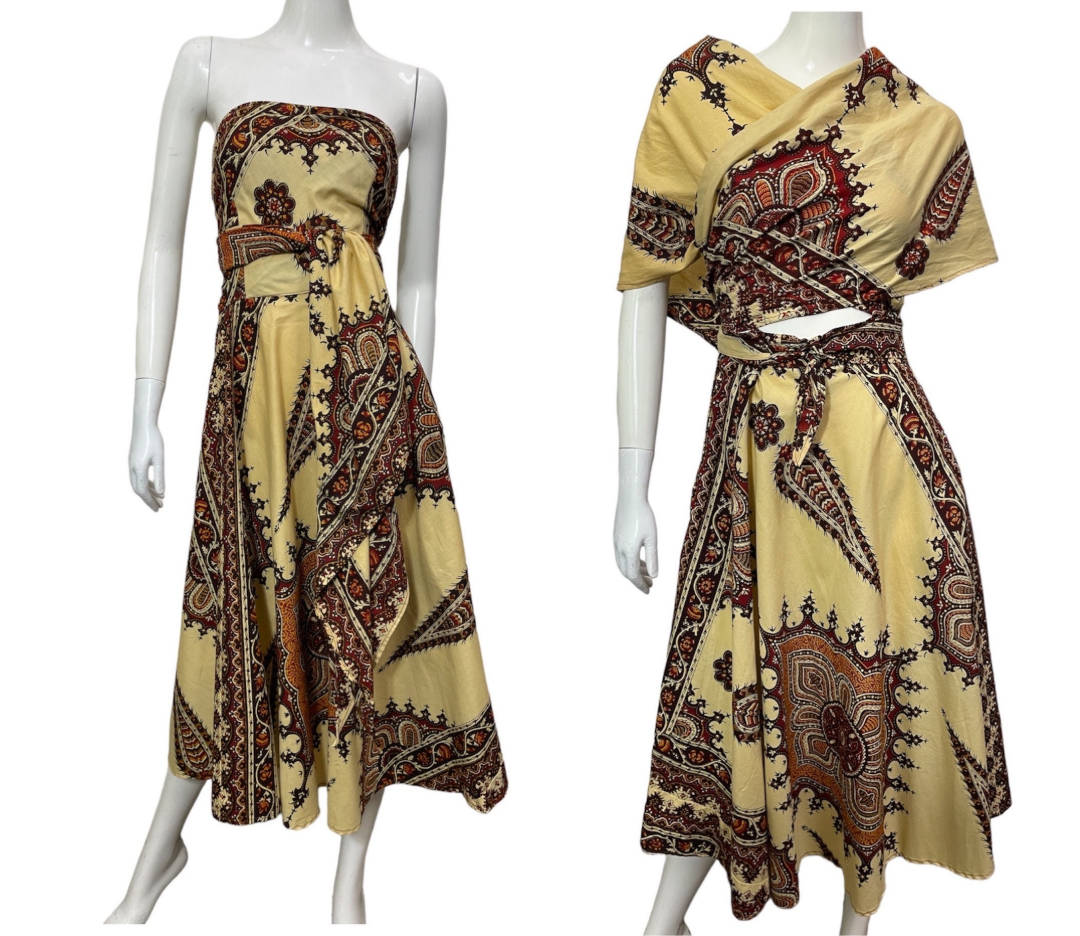 1950s 7 way dress. RARE! w 26”