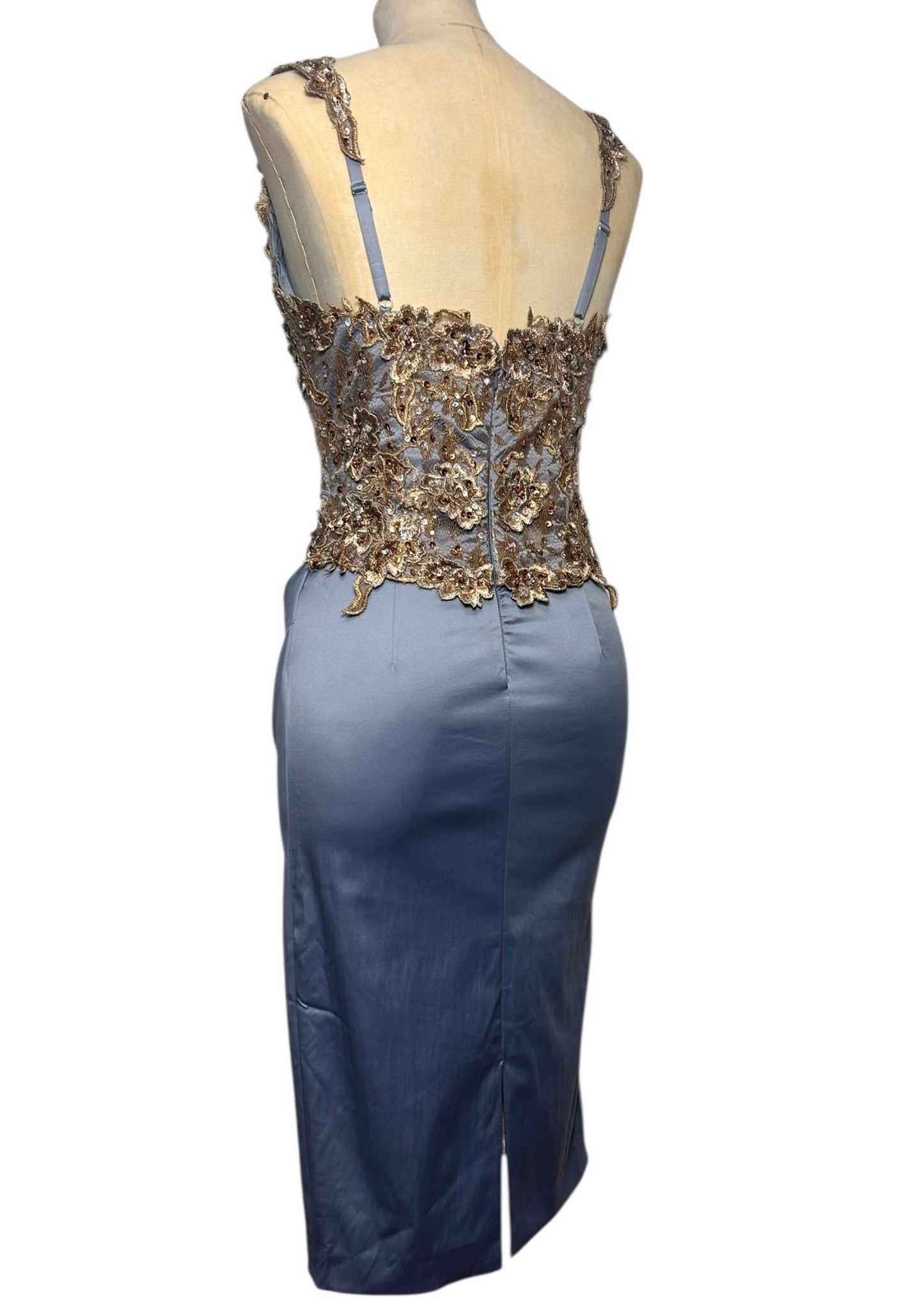 Deadstock Mandalay French Blue Embellished Dress – Size 6