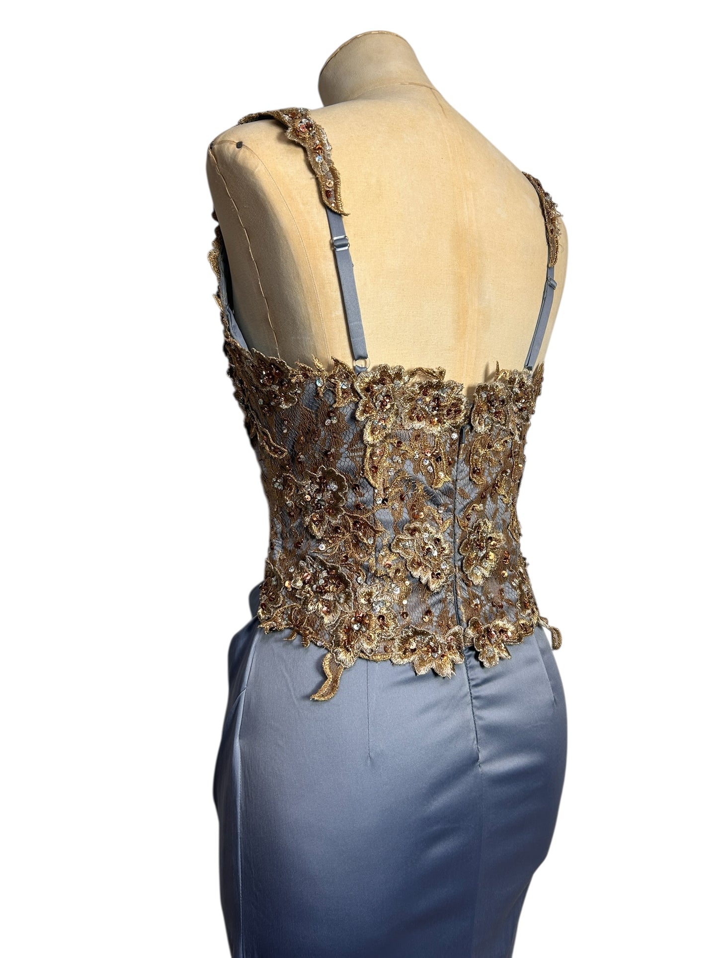 Deadstock Mandalay French Blue Embellished Dress – Size 6