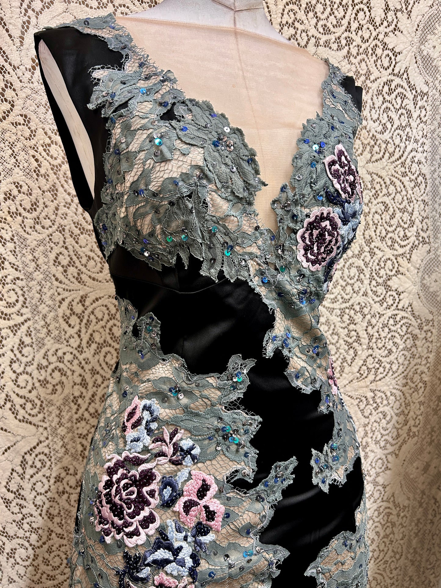 Y2K Deadstock Mandalay Dress lace  – Size 12