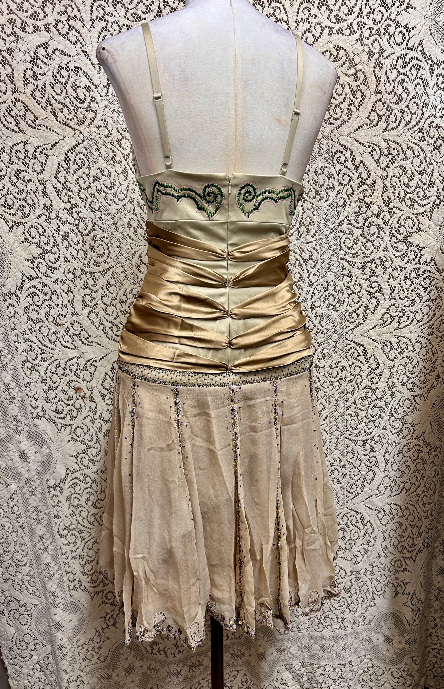 Champagne Deadstock Y2K Mandalay Dress – Size 10