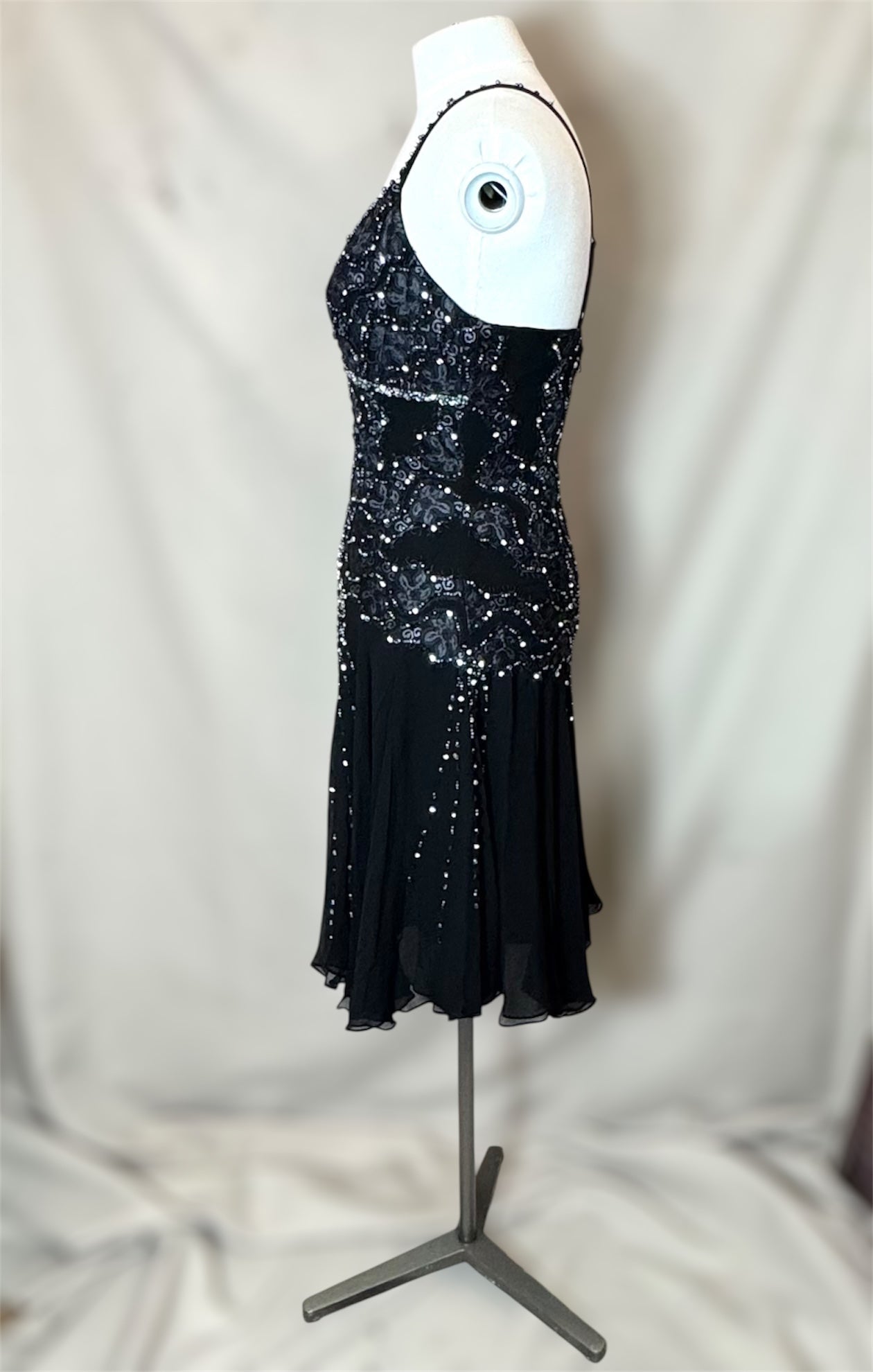 Vintage Deadstock Y2K Mandalay black Mini Dress – Size 6