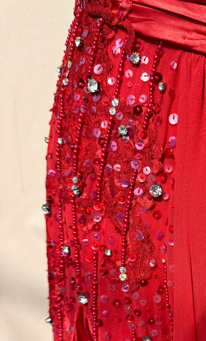 Y2K Mandalay Deadstock red Mini Dress – Size 10