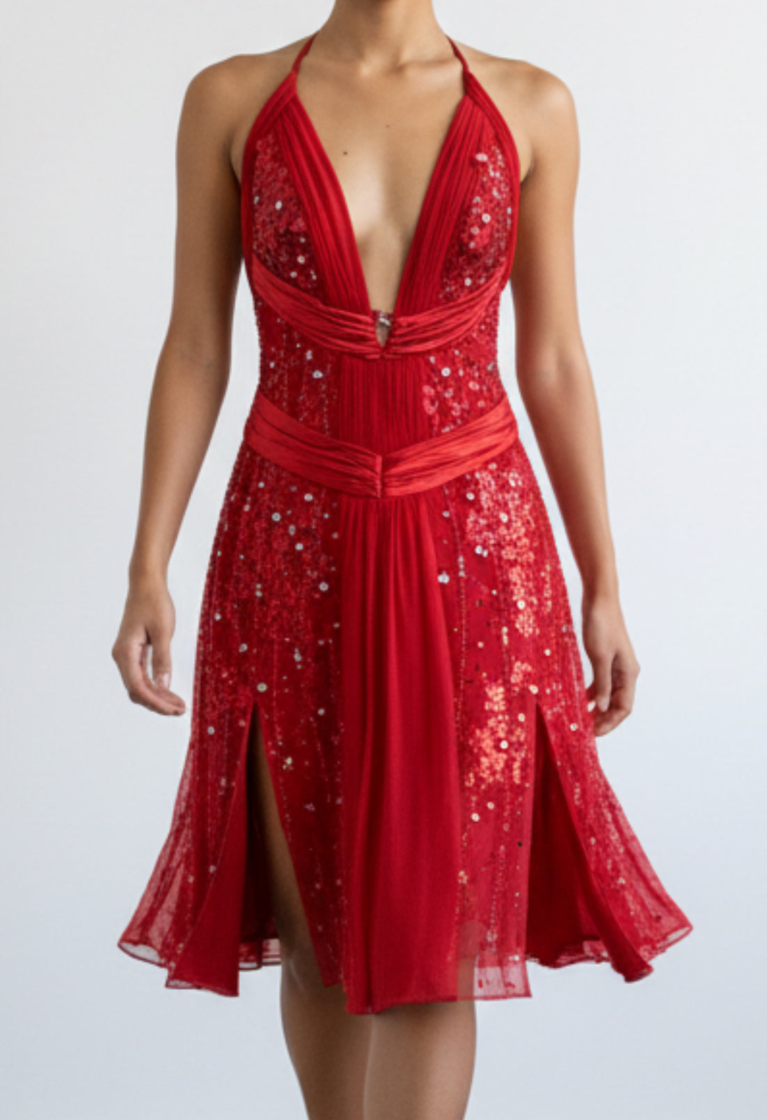 Y2K Mandalay Deadstock red Mini Dress – Size 10