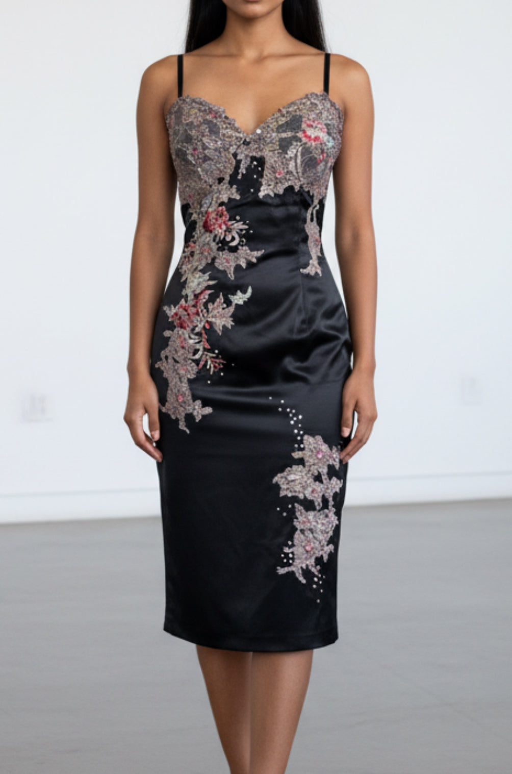 Deadstock Y2K Mandalay Silk Cocktail Dress – Size 10