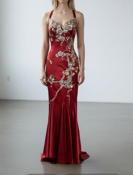 Floor length Deadstock Mandalay, mermaid dress size 6