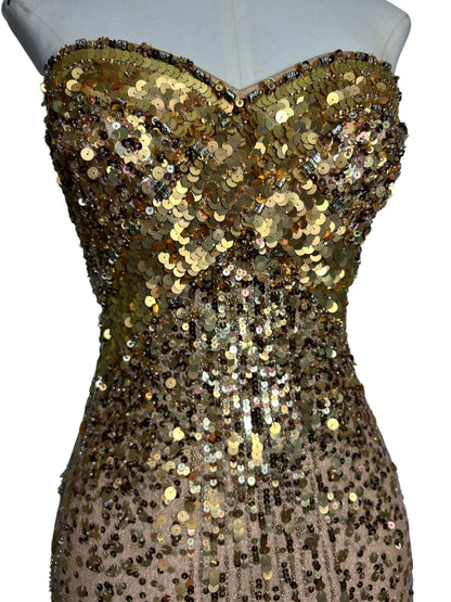 Deadstock Mandalay Strapless Sequin Dress — Size 6
