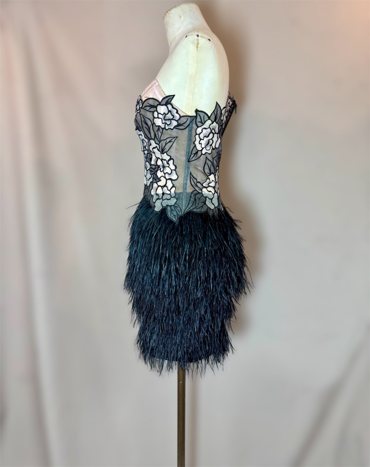 Y2K Deadstock Mandalay One-Shoulder Mini Dress – Pink & Black, Size 6