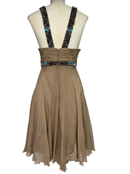 Deadstock Mandalay Silk Chiffon Dress – Size 10