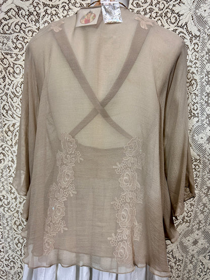 Vintage Deadstock Mandalay Silk Chiffon Halter Blouse – Y2K Era