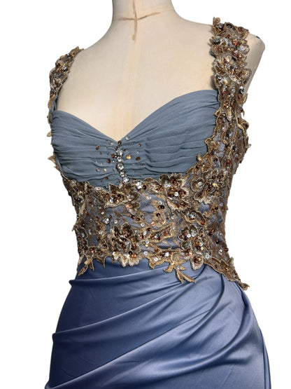 Deadstock Mandalay French Blue Embellished Dress – Size 6