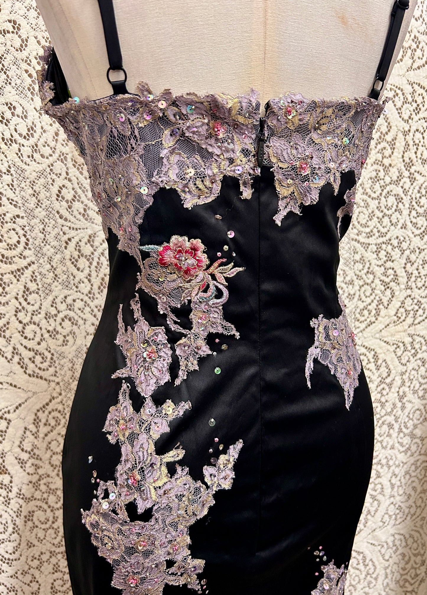 Deadstock Y2K Mandalay Silk Cocktail Dress – Size 10