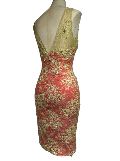 Deadstock chartreuse Lace Mandalay Dress – Size 4/6