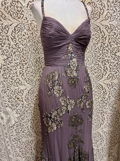 Y2K Deadstock Mandalay Silk Gown – Size 10