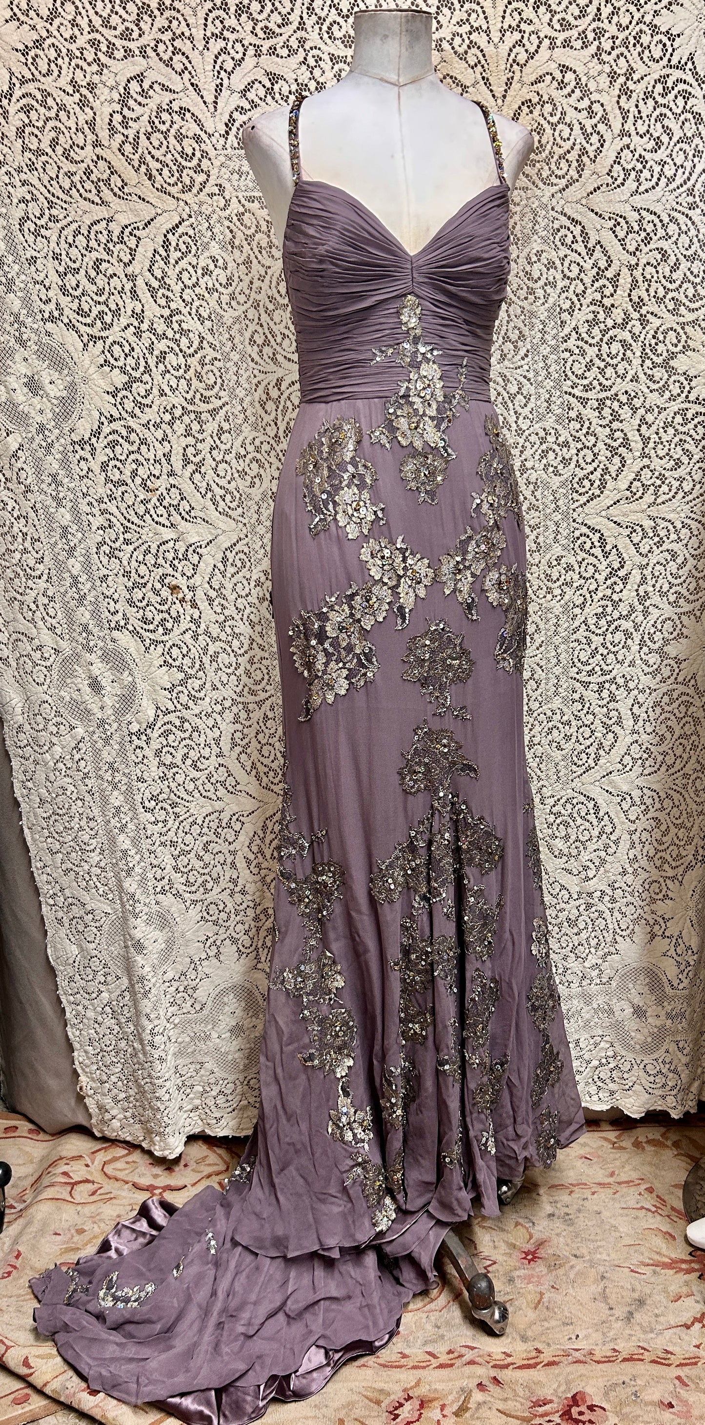 Y2K Deadstock Mandalay Silk Gown – Size 10