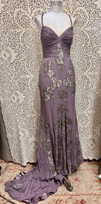Y2K Deadstock Mandalay Silk Gown – Size 10