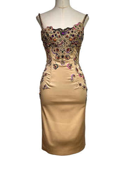 Deadstock Mandalay Embellished Wiggle Dress – Size 6