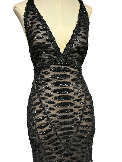 Deadstock Mandalay Silk Gown — Black | Size 6