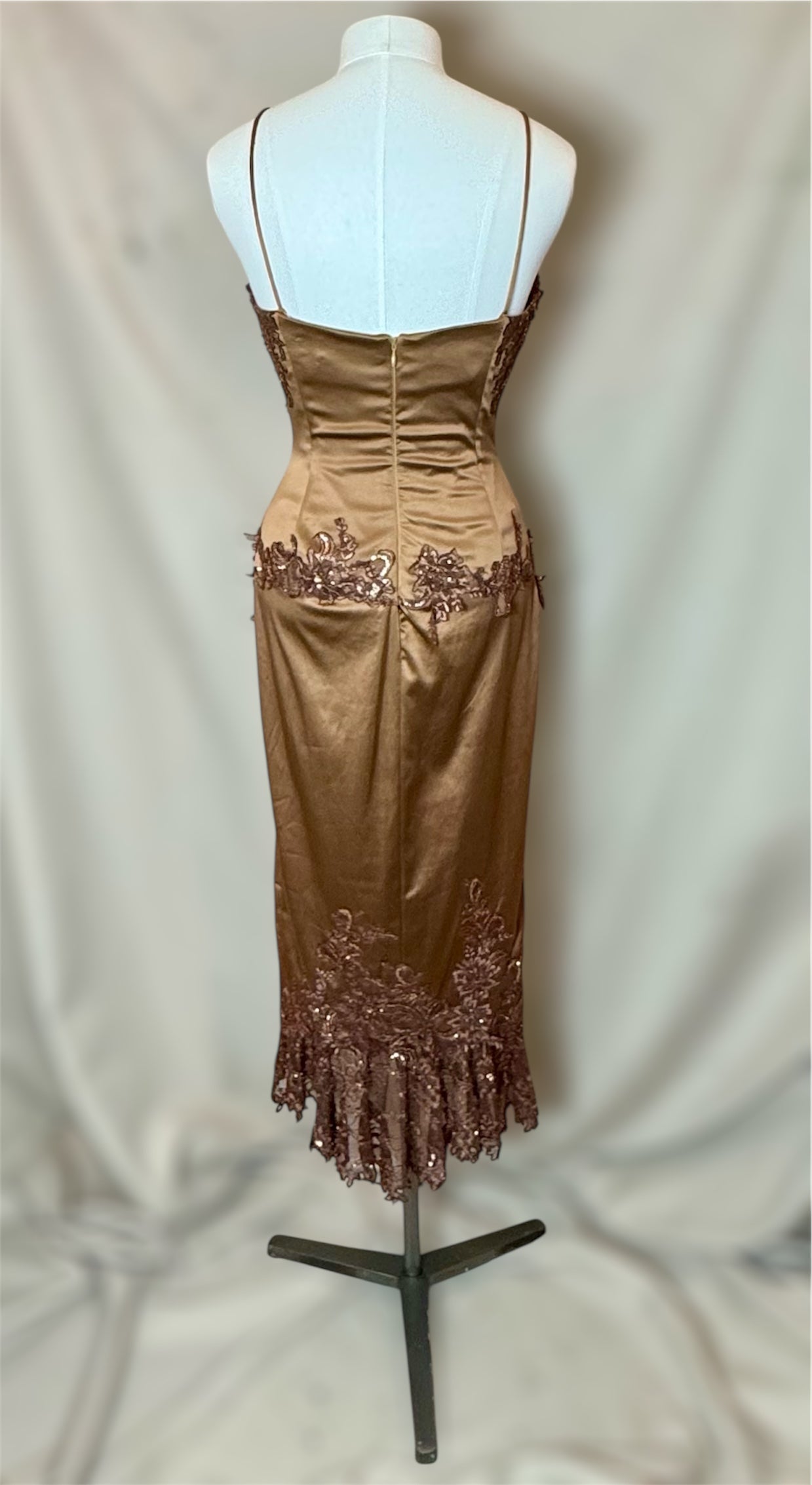 Y2K Deadstock Mandalay Bronze  Dress, Size 6