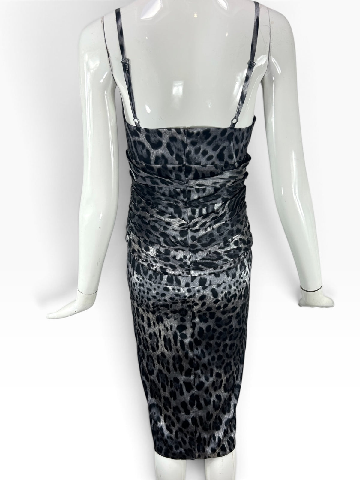 Deadstock Mandalay Leopard Print Plunging Neckline Dress – Size 8
