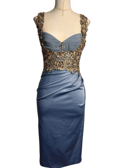 Deadstock Mandalay French Blue Embellished Dress – Size 6
