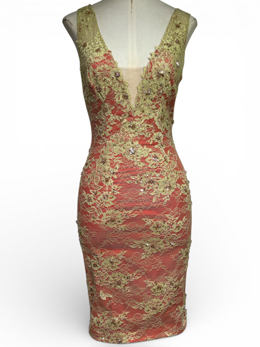 Deadstock chartreuse Lace Mandalay Dress – Size 4/6