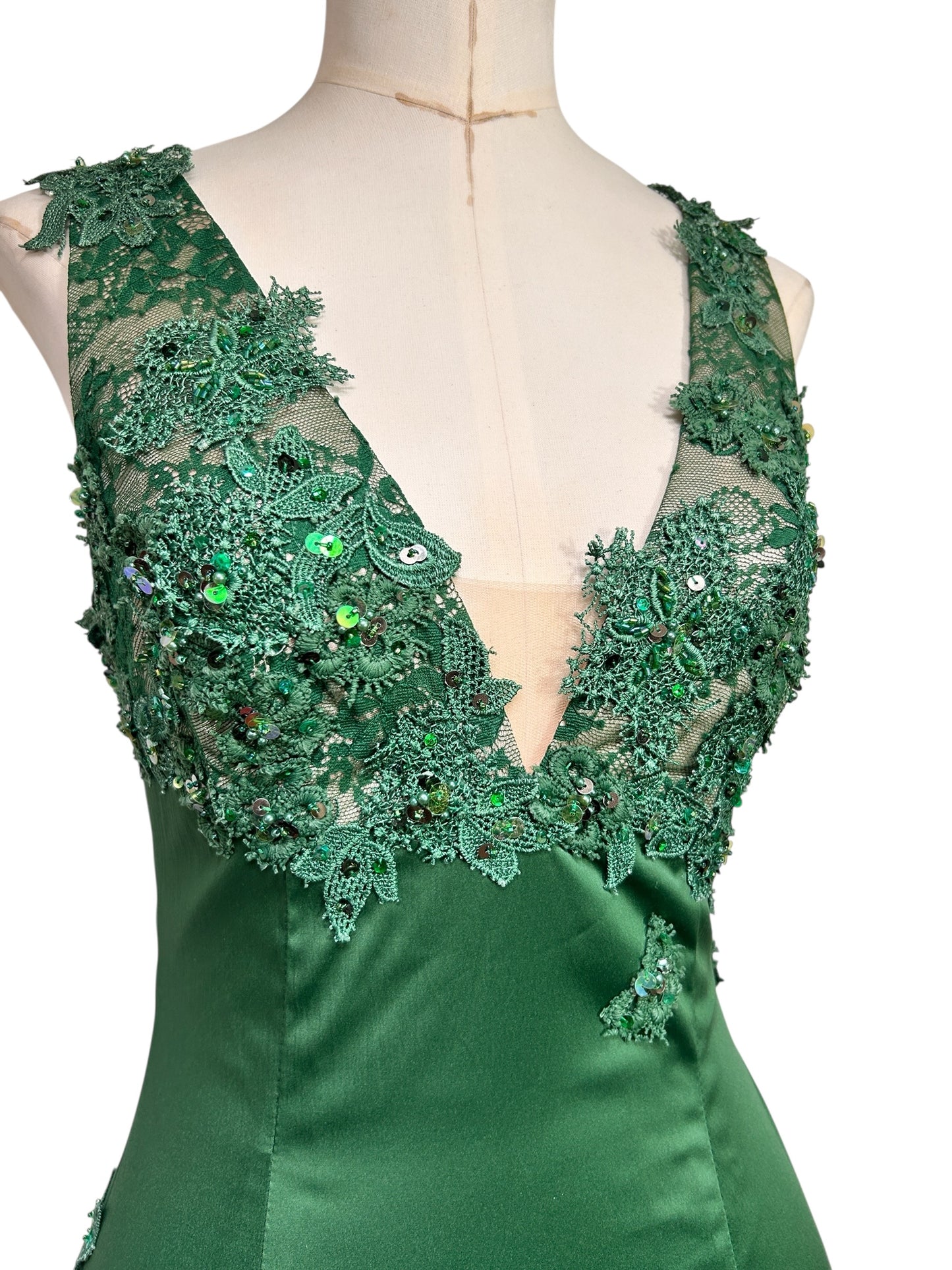 Deadstock Mandalay Emerald Lace Dress – Size 6