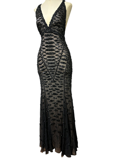 Deadstock Mandalay Silk Gown — Black | Size 6
