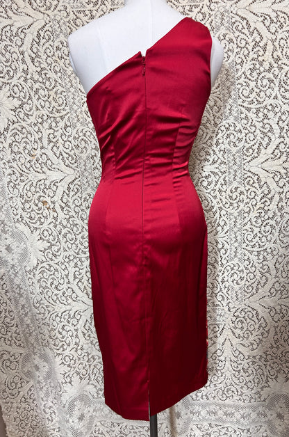 Mandalay Couture One-Shoulder Beaded Cocktail Dress – Size 6
