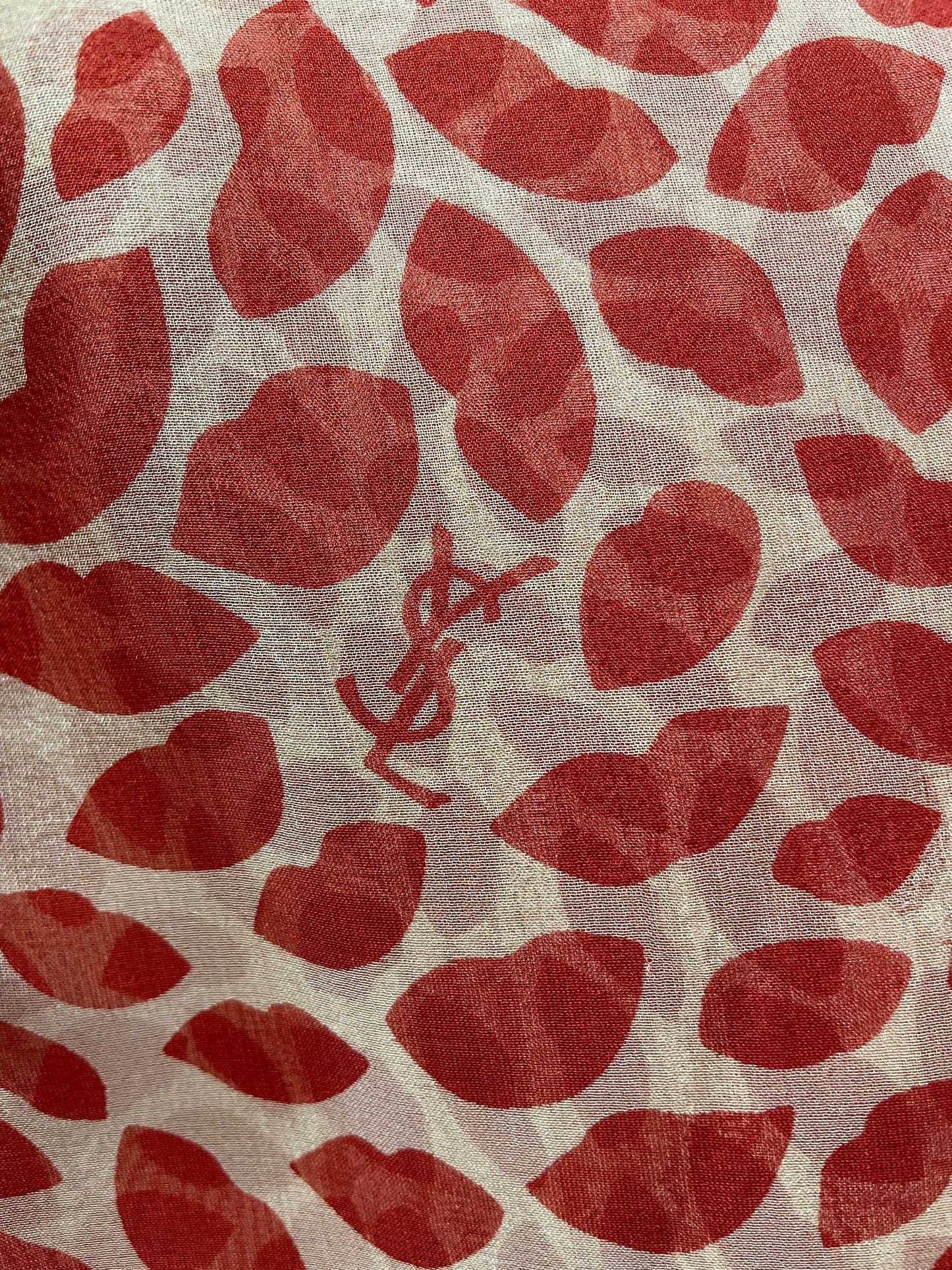 Yves Saint Laurent Rive Gauche kissy Lips Silk Set sz S M