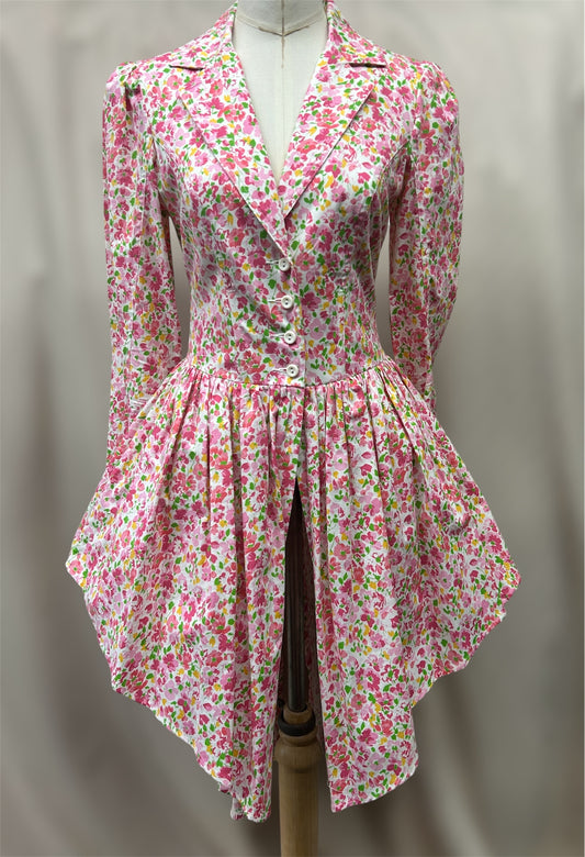 Vintage Betsey Johnson Floral Corset-Style Overcoat