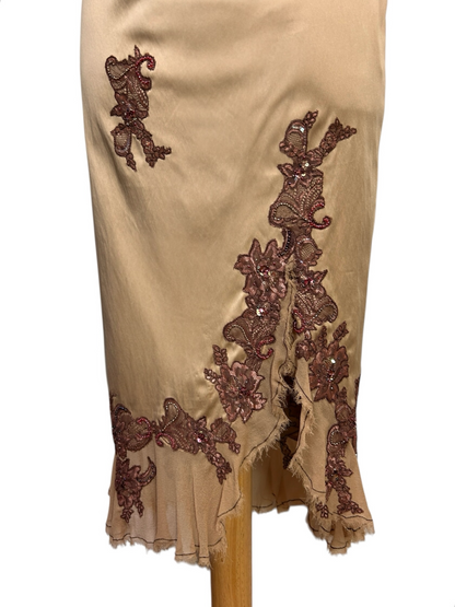 Lace and ruffle gold Mandalay size 8-10