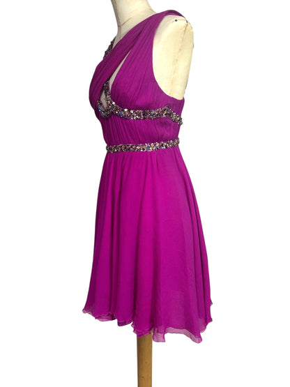 Deadstock Mandalay Silk Chiffon Dress – Size 6